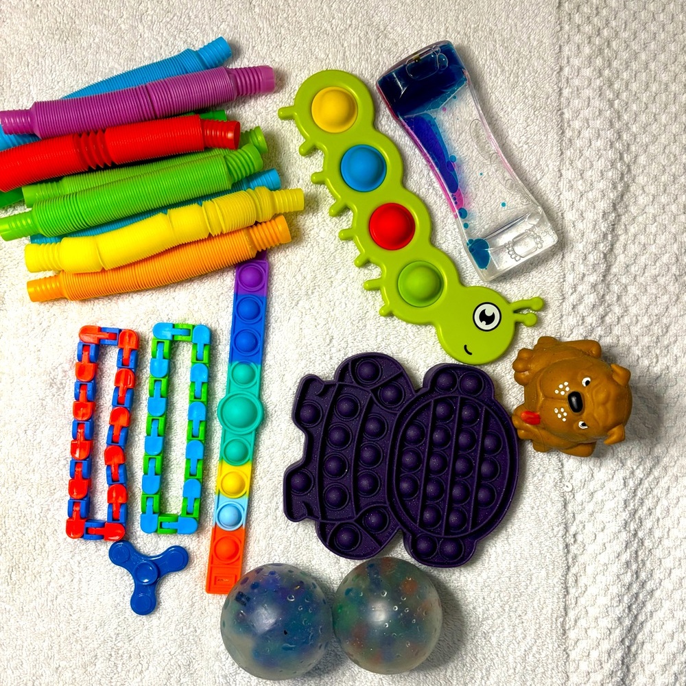 Fidget Variety Pack!Dimples/Pop-it/Squishies/Fidget Spinner/Wacky Track/PopTubes